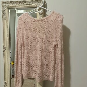 Sezanne light pink sweater in great condition barely worn. Size XS